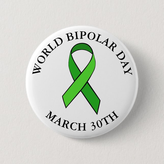 World Bipolar Day March 30th Button (Front)