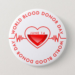 World Blood Donor Day 7.5 Cm Round Badge