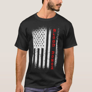 World Blood Donor Day Blood Donation American Flag T-Shirt