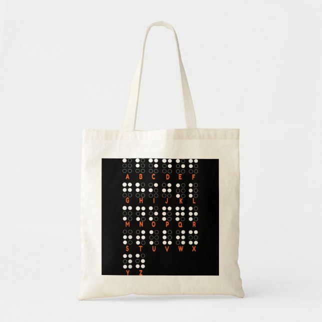 World Braille Day Alphabet Letters Impaired Dots B Tote Bag (Front)
