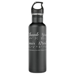 World Braille Day Thank You Louis Braille Celebrat 710 Ml Water Bottle