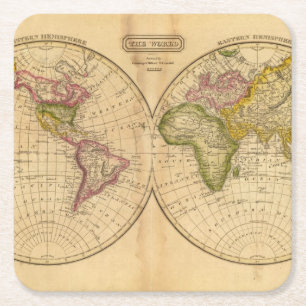 World by Worcester Square Paper Coaster