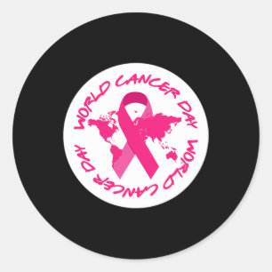 World Cancer Day Awareness 1 Classic Round Sticker