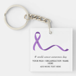 World Cancer Day Awareness Event Promotional  Key Ring