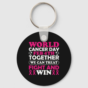 World Cancer Day Feb 4th Together We Can Treat Fig Key Ring