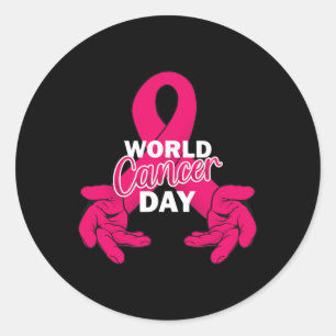 World Cancer Day Warrior Veteran Awareness Campaig Classic Round Sticker