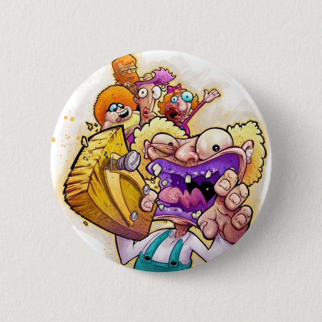 world cannibal 6 cm round badge (Front)