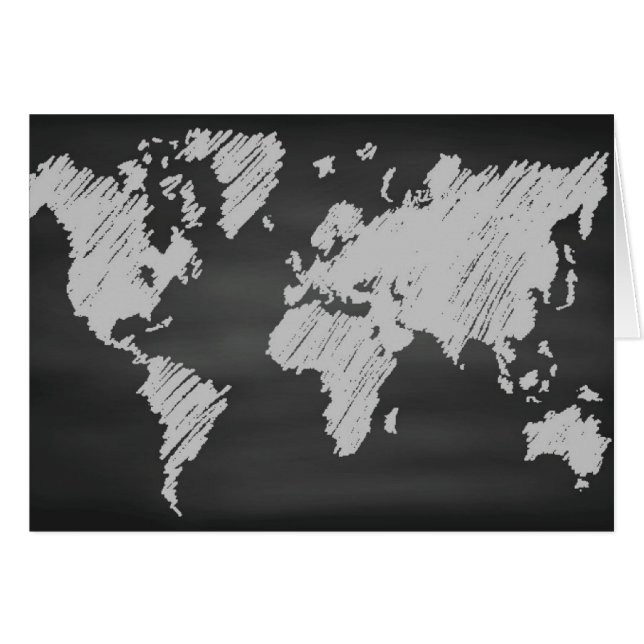 World Chalkboard Map (Front Horizontal)