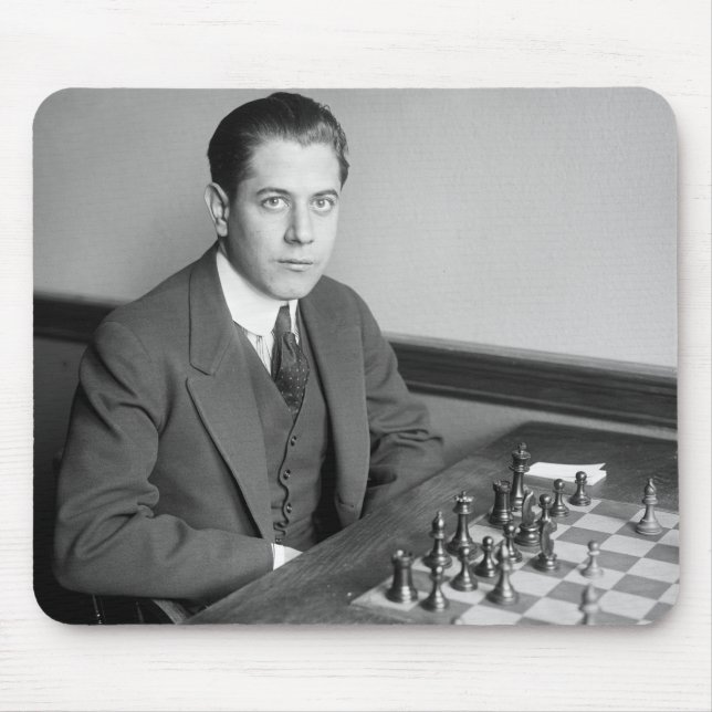 World Champion Chess Player, 1915 Mouse Mat (Front)
