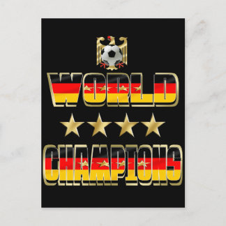 World Champions Germany Fans Flag 2014 Postcard