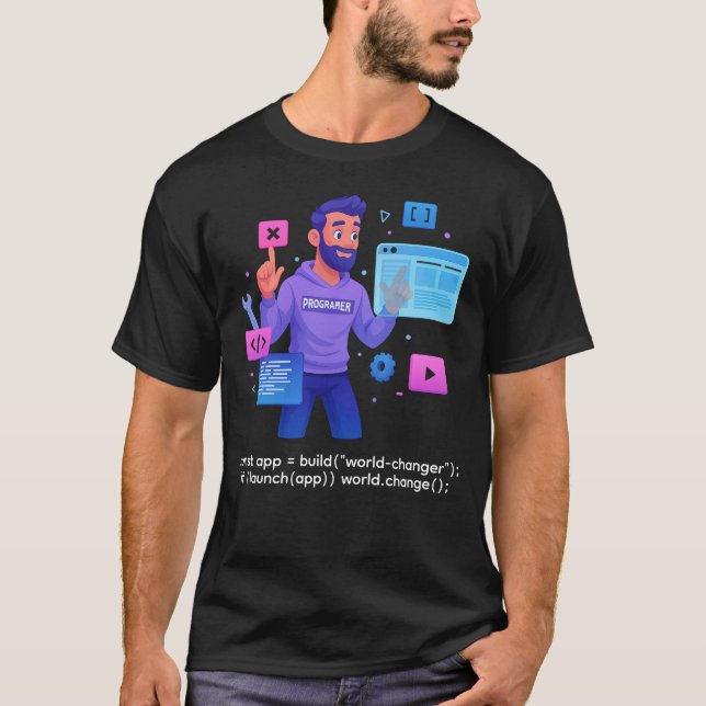 World-Changer App – Programmer T-Shirt (Front)