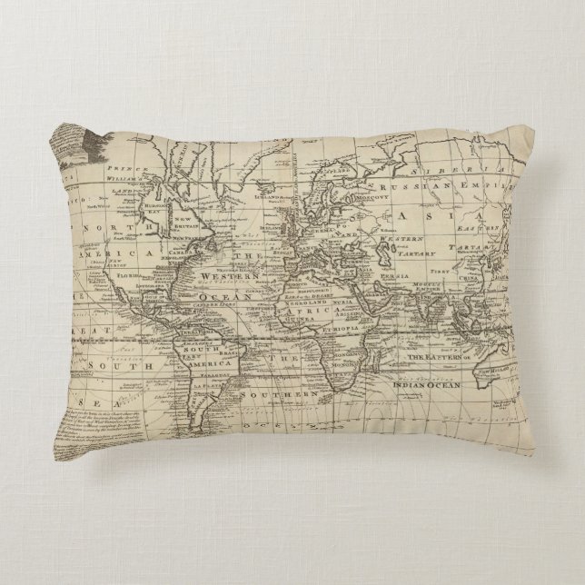 World Chart Decorative Cushion (Front)