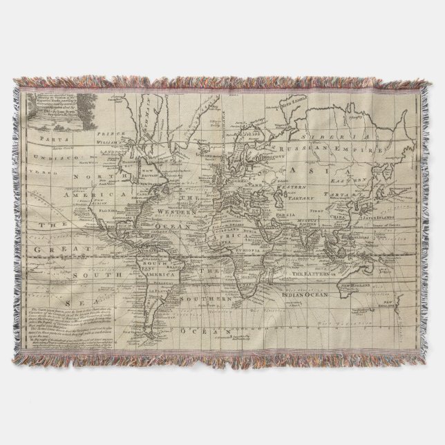 World Chart Throw Blanket (Front)