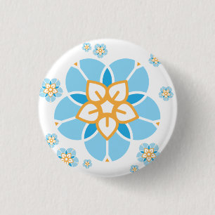 World Childless Week badge multi flower (white)