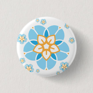 World Childless Week badge multi flower (white)