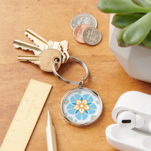 World Childless Week keyring multi flower (white)