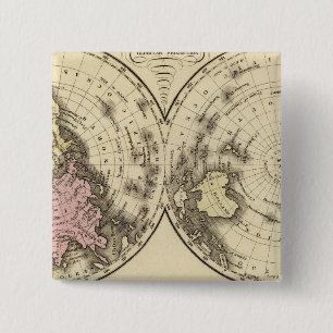 World, Christianity chart 15 Cm Square Badge
