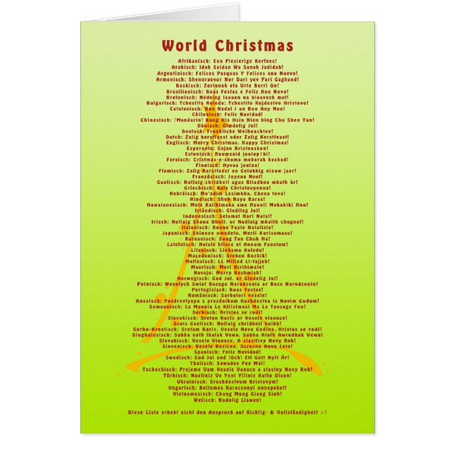 World Christmas + your background (Front)