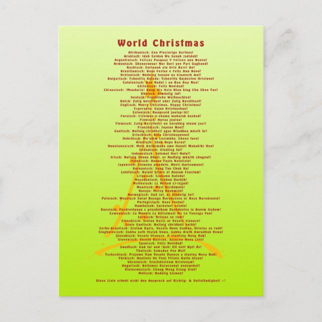 World Christmas + your background Holiday Postcard (Front)