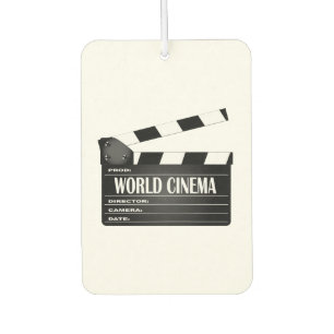 World Cinema Movie Clapperboard Car Air Freshener