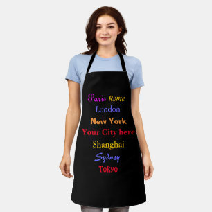 World Cities and Your City All-Over Print Apron