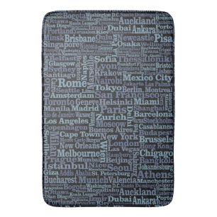 World Cities bath mats