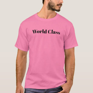 World Class Black Logo Mens Pink T-Shirt