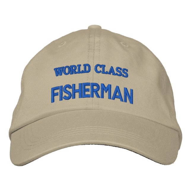 WORLD CLASS FISHERMAN EMBROIDERED HAT (Front)
