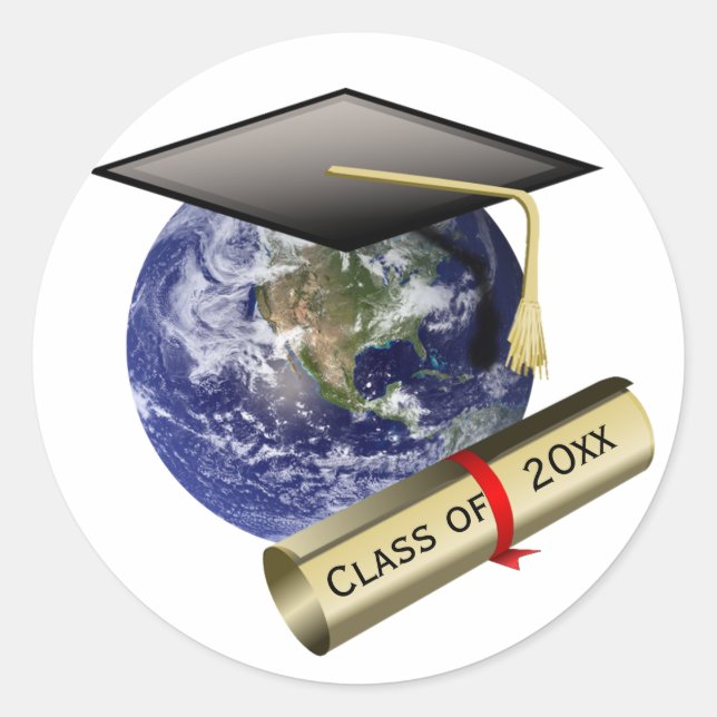 World Class Graduation Classic Round Sticker (Front)