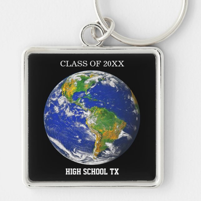 World Class of Graduation Reunion Favor Keychain (Front)