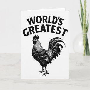 World Class Rooster Man Card