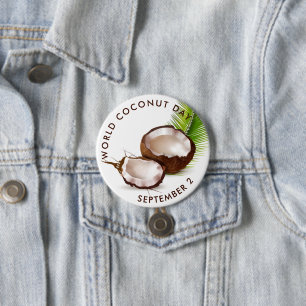 World Coconut Day 7.5 Cm Round Badge