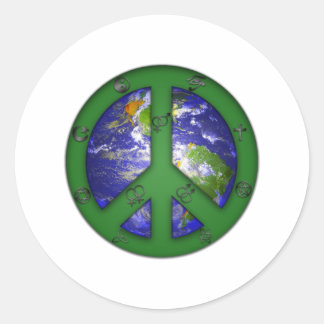 World Coexist Classic Round Sticker
