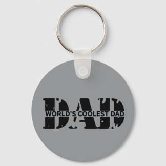 World Coolest Dad Grey Key Ring