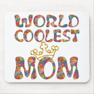 World Coolest Mum make your own background Mouse Mat
