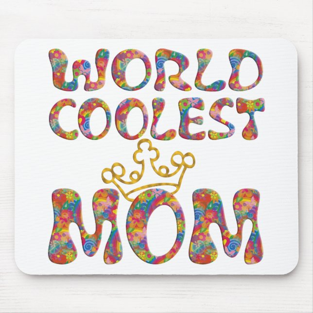 World Coolest Mum | make your own background Mouse Mat (Front)