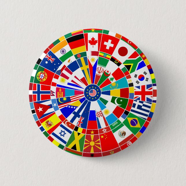 world country flag darts board game travel bulls-e 6 cm round badge (Front)