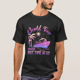 World Cruise First Time At 57 Crusing Family Match T-Shirt