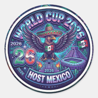 World Cup 2026 North America Host Mexico Classic Round Sticker