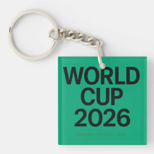World Cup 2026 One Game Three Nations Minimalist  Key Ring