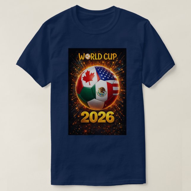 World Cup 2026 Shirt, Football Fan, FIFA 2026 Tee (Design Front)