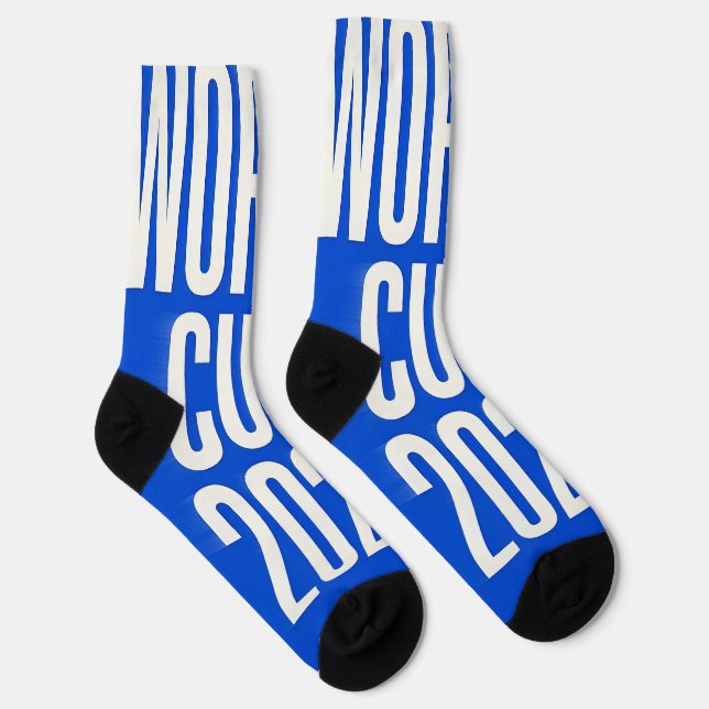 World Cup 2026 Speed Motion Typography Futuristic  Socks (Right)