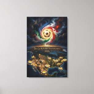 World Cup 2026 Stadium Night Soccer Canvas Print