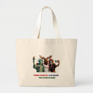 World Cup 2026 United : USA, Canada, Mexico T-Shir Large Tote Bag