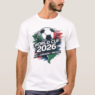 World Cup 2026 USA Canada Mexico Football T-Shirt 