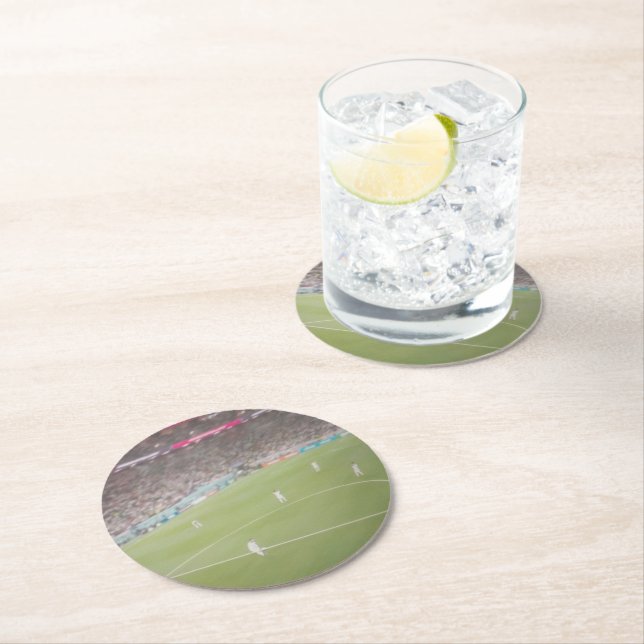 World Cup England X United States Round Paper Coaster (Insitu)