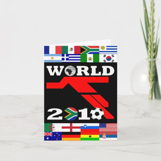 World Cup Flags Player Greeting Card (Front)