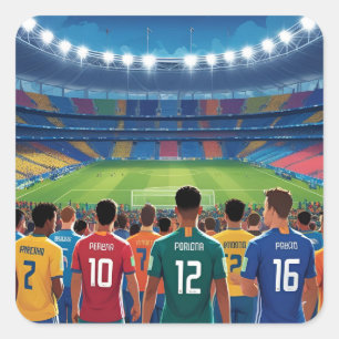 WORLD CUP FOOTBALL 2026 SQUARE STICKER
