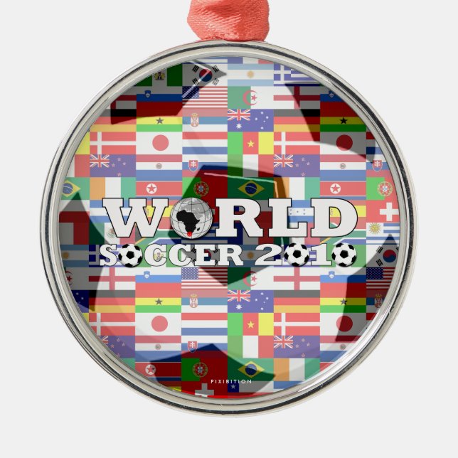 World Cup Soccer 2010 Flags Ornament Round (Front)