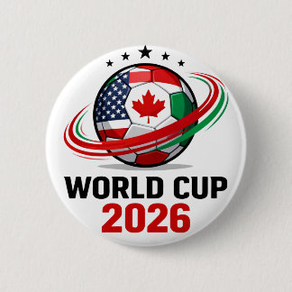 World Cup Soccer 2026 6 Cm Round Badge